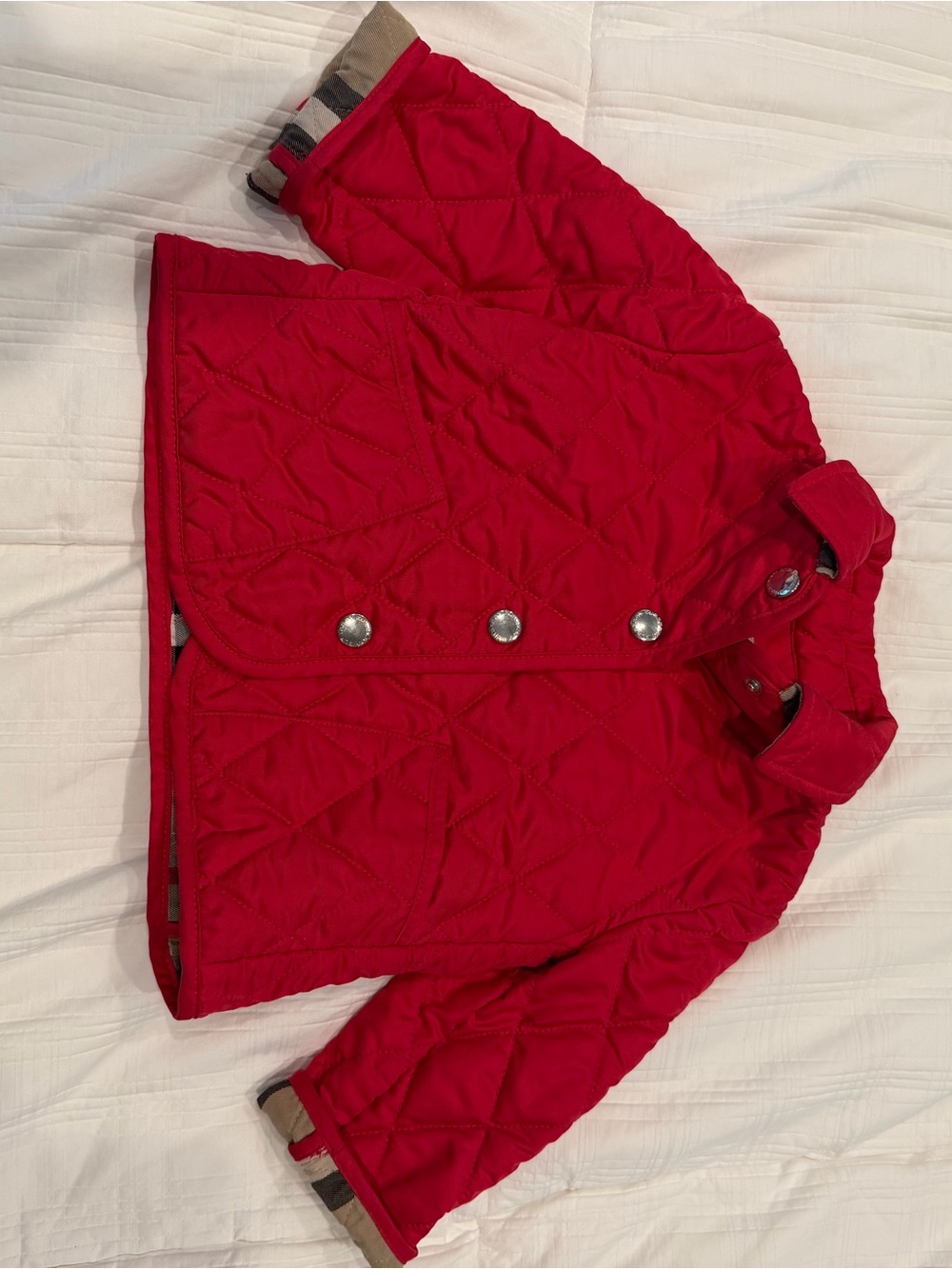 Burberry Kids Quilted Red Puffer Jacket